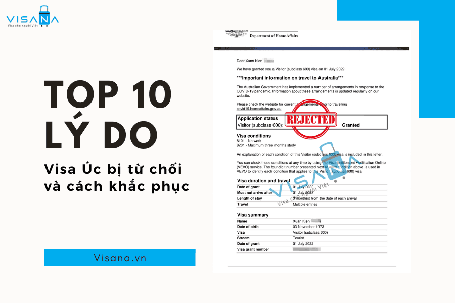 10 lý do bị từ chối visa du lịch Úc và cách xử lý đơn giản